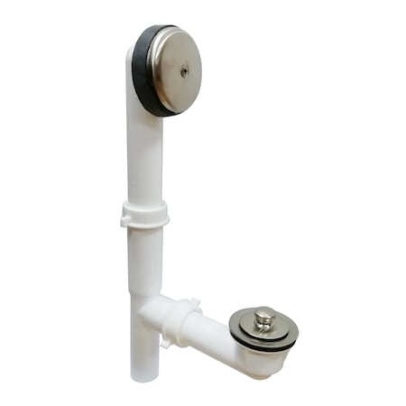 Bluevue Push and pull drain, light duty, brushed nickel BV-DRWASTEASMBLY-BN